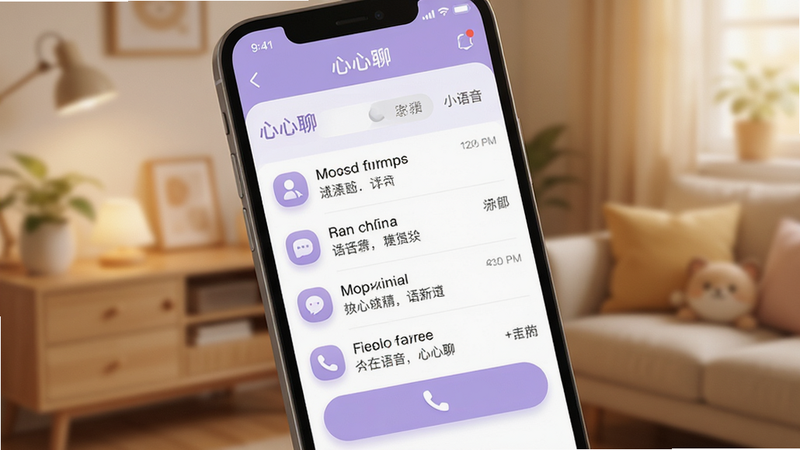 ��������Ϊ�ֻ���Ļ��д����ʾ�������ġ�APP���棬�������µ���ɫ��UI��ƣ���������չʾ�����б�������ͨ����ť���Ű����ִ��������ܰ������ϸ�ڴ��ɼ������Ӱ��Բ��ͼ�꣬���ʸ��壬�ɾ��޶���Ԫ�أ������黯������ܰ�Ӽҷ�Χ