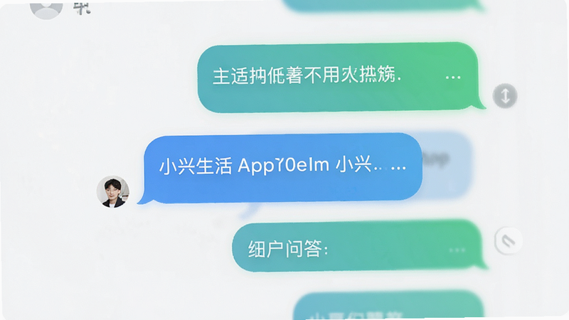 小兴生活APP用户问答界面,聊天气泡样式,背景简洁,文字清晰,突出问答主题,现代UI设计,高分辨率,无多余装饰