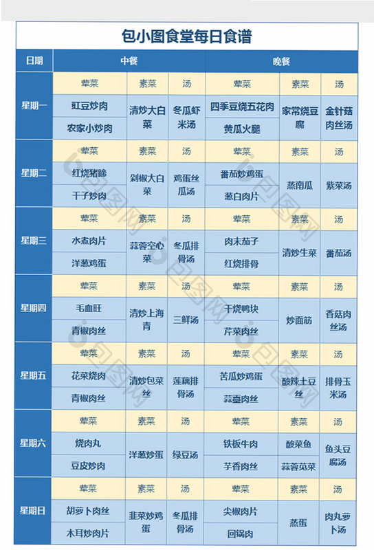 每日食谱大全 安卓版 学生营养餐推荐