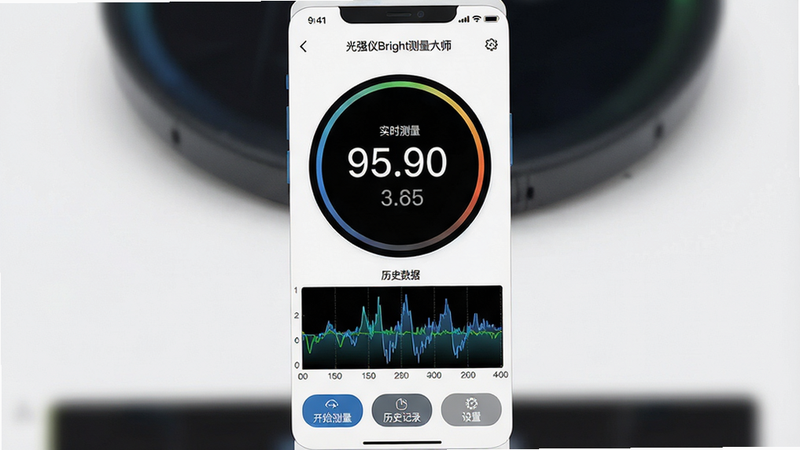 ����Ϊ��ǿ��Bright������ʦApp�ĸ�������ͼ������Ϊ����ȫ��չʾ���Ű��������࣬���Ϊ�ִ��Ƽ��м������壬ϸ�ڰ�������״̬��������޴��Բ�ι�ǿ��ֵ��ʾ������ʾ�����տ�˹��ֵ�����·���ʵʱ����ͼ�����ײ�������Ҫ���ܰ�ť����ʼ��������ʷ��¼�����ã������ְ�������ǿ��Bright������ʦ������ʵʱ������������ʷ���ݡ������ʳ����壬�����ɾ��޶���Ԫ��