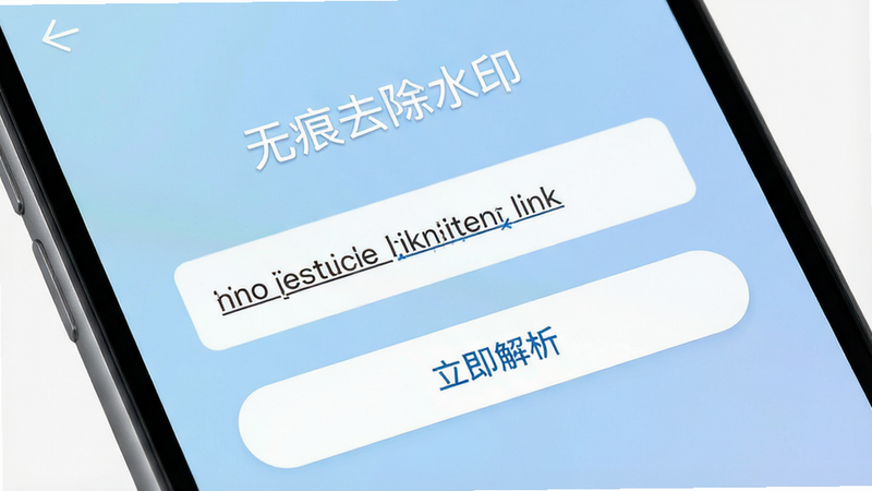 �����ֻ���Ļ��д���������ִ�����ʾ���޺�ȥ��ˮӡ��APP�����棬�м���һ�����Ե���Ƶ����������·��ǡ�������������ť������Ϊ��͵�ǳ��ɫ���䣬UI��Ʊ�ƽ����ϸ��������4k���ʣ��ɾ��޶���Ԫ��