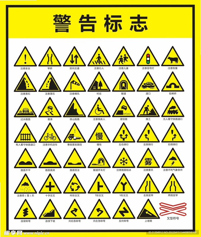 交通警示违章指南 安卓版 交通警告标志图解