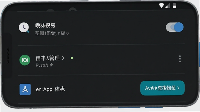 主体为手机设置界面截图,布局为列表形式,排版清晰,风格为安卓系统UI,细节包括权限开关、电池管理选项、应用信息按钮,色彩简洁,画质清晰,干净,无多余元素