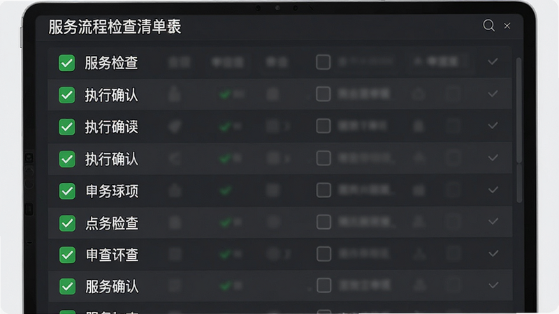 ����Ϊ�������̼���嵥���棬����Ϊ�б���ʽ��ÿ������ǰ�й�ѡ�򣬲������룬�Ű���գ����Ϊ��Ч�칫�磬ϸ����ʾ��ɫ�Թ������������ְ����������顱����ִ��ȷ�ϡ��������������ɾ�������Ӱ����