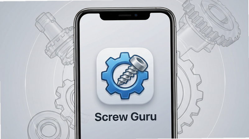 ����Ϊһ����ֱ���õ��ִ������ֻ�����Ļ����������ʾ�š�Screw Guru����Ӧ��ͼ�꣬ͼ�����Ϊ��ɫ��������ɫ��˿����ϣ���������͵�ǳ��ɫ���䡣�����ϣ��ֻ�ռ�ݻ������ģ���Χ�����Ű�͸���Ļ�е����������Ű�����������Ϊдʵ��Ƽ��н�ϣ�ϸ�ڷḻ��չʾ��Ļ������ֻ��߿�����ʸС����ʸ��壬�ɾ����޶���Ԫ�أ��������ݽ�Ϊ��Screw Guru����