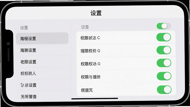 չʾ��̡�ʼ�APP�����ý�����Ȩ�޹����б�������Ϊǳ��ɫ�����Ϊ���ò˵����Ҳ�ΪȨ�޿���״̬����������������Լ�ִ���ϸ�ڴ�����ɫ�Թ���ʾ�����������������ɾ����������֡����á�������ʾ
