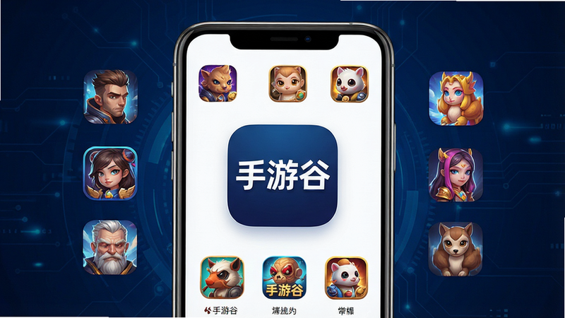 һ��չʾ���ι�APP������ĸ���UI���ͼ������Ϊ�ֻ���Ļ������Ϊ����ɫ�Ƽ��磬��Ļ������ʾ�����ιȡ�Logo����Χ�����Ŷ�ͬ������Ϸͼ�꣬�������룬�Ű�����������ִ���Լ��ϸ�ڷḻ������4k���ɾ��޶���Ԫ��