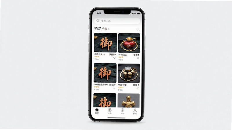 ��������APP����ȫ��չʾ������Ϊ�ֻ���Ļ����ʾ��ҳ��Ʒ�б����������࣬���������������в�Ϊ������ƷͼƬ���񣬵ײ�Ϊ������������ִ���Լ��ϸ�����������ʸߣ��޶���Ԫ�أ���������
