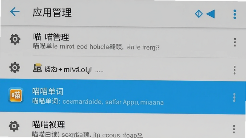 主体是一个手机设置界面,显示