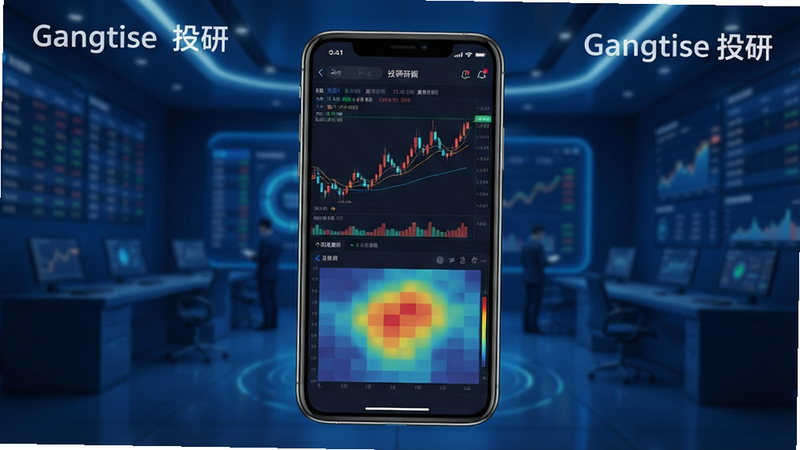 һ��չʾGangtiseͶ��Ӧ�ý���ĸ������ͼ������Ϊ�ֻ���Ļ����Ļ����ʾ�Ÿ��ӵ�K������ͼ���ʽ���������ͼ�Լ�һ�ݽṹ�����ĸ�������б�������Ϊ����ɫ�Ƽ��н��ڴ�����������ͣ�ͻ��רҵ�����ܷ�Χ�����ֱ�ע