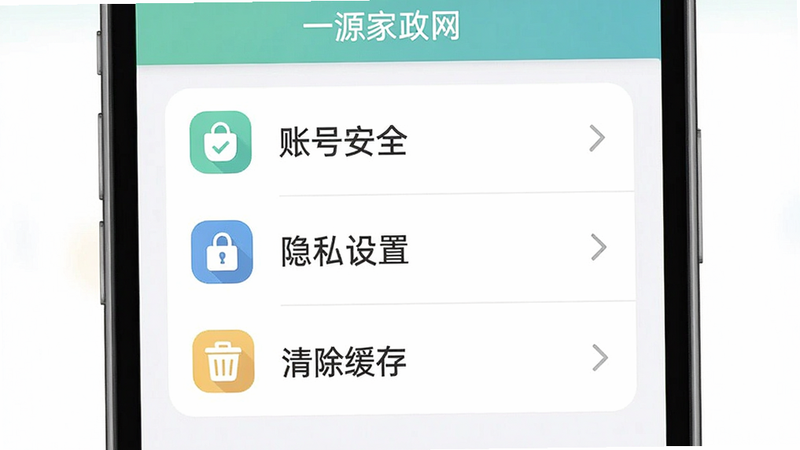 һԴ������App���ý���ʾ��ͼ���ֻ���Ļ��ʾ���˺Ű�ȫ��������˽���á�����������桱��ѡ���б���ÿ��ѡ���Ҳ��м�ͷָʾ��������࣬����������ͼ�꾫�¡�����ƽ����ɫ����ͣ����廭�ʣ��޶���װ�Σ��ɾ��Ű�