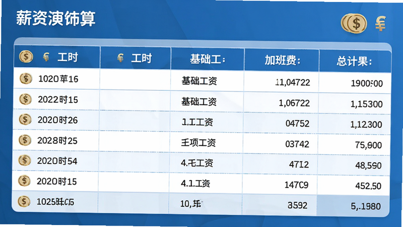����Ϊн�ʼ�����棬��ʾ��ʱ�б����Ӧ��н����ϸ�������������ʡ��Ӱ�ѡ��ܼƵ���Ŀ������Ϊ�����ı�����ʽ��ɫ�ʴ���������Ϊ��������רҵ���侲��ϸ�ڴ��л��ҷ���װ�Σ����ʾ�ϸ�������ұ���