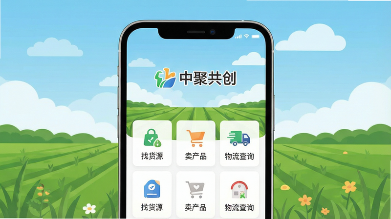 һ���ִ���ƽ�����������ֻ���Ļչʾͼ�������ǡ��о۹�����APP���棬����Ϊ���µ���ɫũ����������ƣ��ֻ���Ļ������ʾ���о۹�����Logo����ҳ����ģ�飬�������룬�������һ�Դ����������Ʒ������������ѯ����ͼ�꣬��������£�ϸ�ڷḻ�����廭�ʣ��ɾ��޶���Ԫ��
