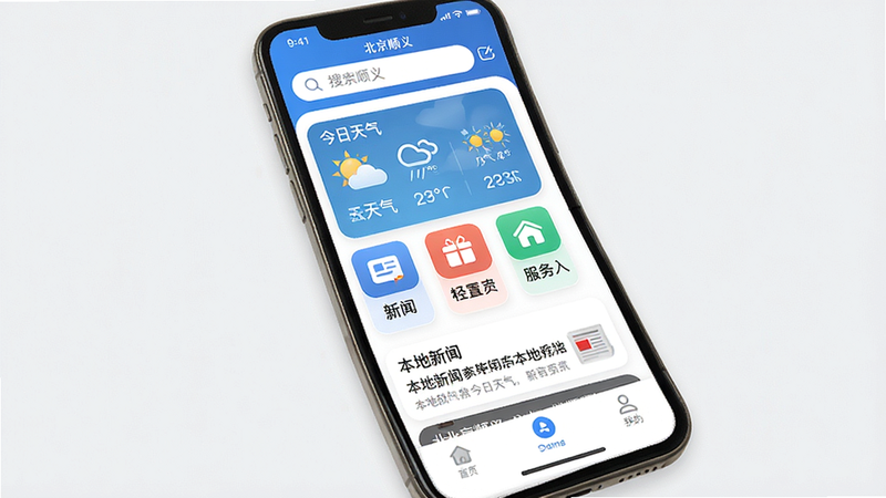 ����Ϊ�ֻ���Ļ��ʾ����˳��APP��ҳ���棬���ֲ��ÿ�Ƭʽ���У�����Ϊ���������м�չʾ���������š��������ͼ�꣬�ײ�Ϊ�����������Ϊ�ִ���ƽ��UI��ƣ�ϸ�ڰ����������������塰����˳�塱�������������������������š������ʸ��壬�ɾ����޶���Ԫ��