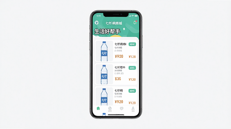 ����Ϊ����ͩ�̳�APP����չʾ�����ֲ������ĶԳ�ʽ���Ű��������ˣ����Ϊ�ִ���Լ��ƽ����ƣ�ϸ�ڴ�չ�ֿ�Ȫˮ��Ʒ�б���۸��ǩ������4K���壬�ɾ��޶���Ԫ�أ�������ʾΪ