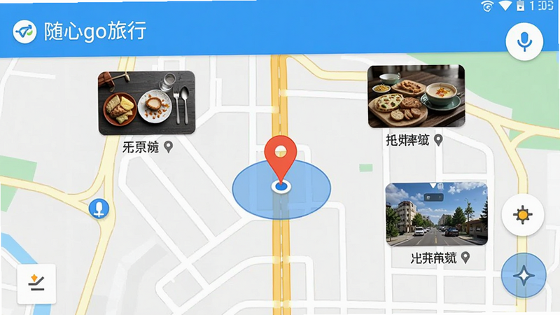 ������go���С�App�ڰ�׿�ֻ��ϵ�����״̬��ͼ����ʾ��ͼ�������棬��λ����������Χ��ע�˸����Ĳ����;Ƶ꣬����������ɫ�������������ƶ��˵ı�ݲ������飬������ʵ�У��޸���Ԫ��