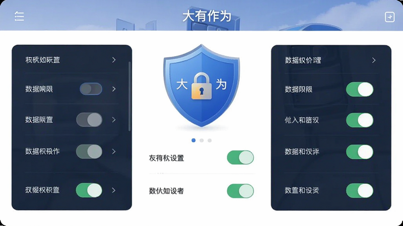 ��������Ϊ��APP����˽��ȫ���ý��棬����Ϊ����ͼ����Ȩ�޿����б������ֶԳƣ��Ű��Ͻ������רҵ���ţ�ϸ��չʾ���ݼ�����ͼ�꣬���ʸ��壬�ɾ����޶���Ԫ��