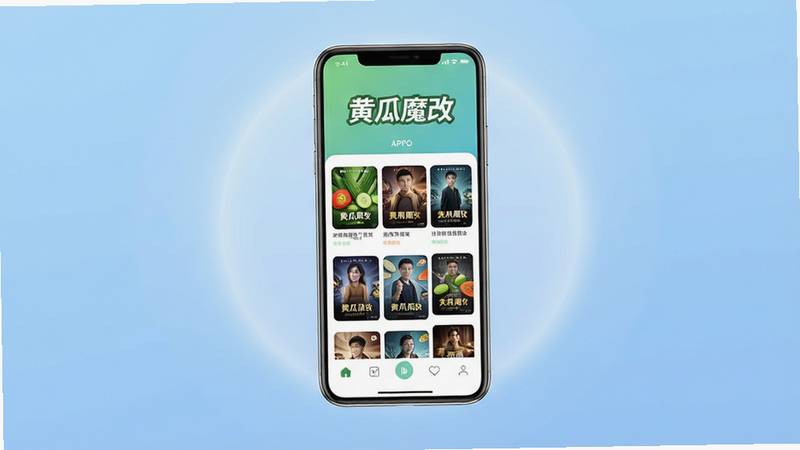 ���壺һ���ִ������ֻ���������͵���ɫ���䱳�����룬��Ļ��ʾ�š��ƹ�ħ�ġ�APP�������棬���涥������Ŀ��Logo���м�������״���еĶ̾纣������ͼ���ײ��Ǽ��ĵ����������֣����й�ͼ�����׳��㣬ͻ����Ļ���ݡ��Ű棺UI��Ʊ�ƽ����ɫ�����£���ťԲ�󡣷�񣺿Ƽ������ִ���Լ���ϣ����������Ȼ��ϸ�ڣ��ֻ��߿��˱�����Ļ�߹ⷴ����ʵ����������΢�Ĺ���Ч�������ʣ�8k�����壬�����������ɾ��޶���Ԫ��