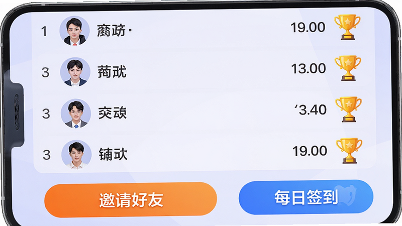 �ֻ�����չʾ���а�ҳ�棬����Ϊ����ɫ���б���ʾǰ������ҵ����ֺͷ������������н�ɫ����ͼ�ꡣ�ײ���������ť���ֱ��ǡ�������ѡ��͡�ÿ��ǩ��������ť��ɫΪ��ɫ����ɫ��������Ƽ���ִ���������������ˮӡ��������Ⱦ��