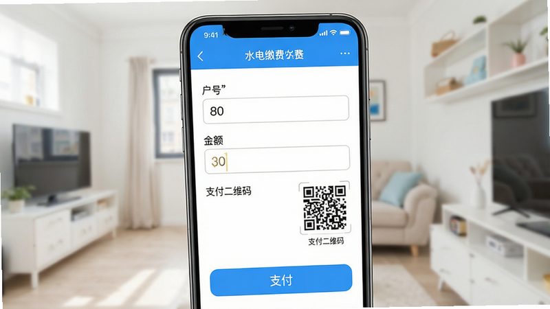 ����Ϊ�ֻ������ͼ��չʾˮ��ɷ�ҳ�棬����Ϊ�����������֧����ť������������죬ϸ�ڰ��������š�����������֧����ά�롱�����ʸ��壬�ɾ��޶���Ԫ�أ����ּ�����