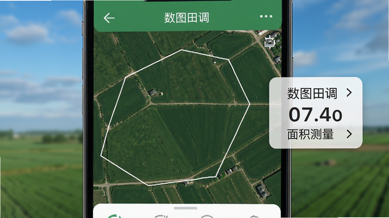 ����Ϊ�ֻ���Ļ��д����ʾ��ͼ���APP���棬�����������һƬ��ɫũ������ǵ�ͼ��ͼ����ͼ�ϵ����Ű�ɫ�Ķ���α߽��ߣ��Ҳ������������ֵ��ʾ�򣬱���Ϊģ������������Ұ�����дʵ�����壬�޶���Ԫ�أ��������ݰ���'��ͼ���'��'�������'