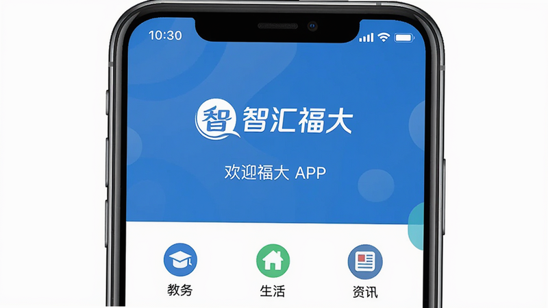 ����Ϊ�ǻ㸣��APP���ֻ���Ļ��д������Ϊ����չʾ���Ű����������Ϊ�ִ���ƽ��UI��ƣ�ϸ�ڰ�������״̬����ʾʱ����������м���ʾ���ǻ㸣��Logo����ӭ��ײ��С����񡱡������������Ѷ��������Ҫ����ͼ�꣬���ʸ��壬�ɾ����޶���Ԫ��