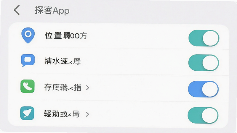 ̽��App�����ý���Ԥ����չʾȨ�޹����б�������λ�á�֪ͨ���洢�ȿ��أ������࣬ͼ�����������ͳһ������ϸ�ڣ�����������