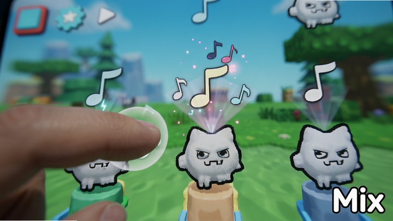 �������Alone marshmello���ư����������д����ָ�����Ļ�ϵĿ�ͨ��ɫ����ɫͷ������������Ч������ģ��������ͻ��ǰ�����������Ϊдʵ�뿨ͨ��ϣ�ϸ�����������ʸߣ��ɾ����޶���Ԫ�أ����֡�Mix��λ�ڽ���