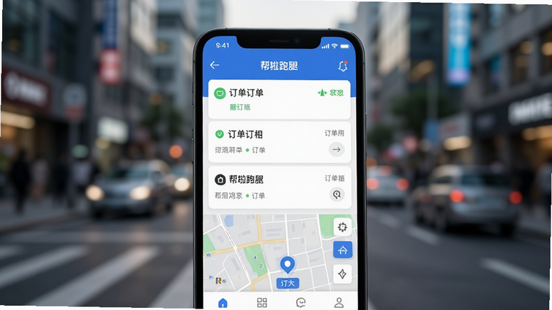 ����Ϊ�ֻ���Ļ��д����ʾ�����������Ͷ�App���棬����Ϊģ���ĳ��нֵ�������������������ʾ�����б����ײ��е�����ͼ������ִ���Լ��ϸ��չʾ����״̬ͼ�꣬���ʸ��壬�ɾ��޶���Ԫ��