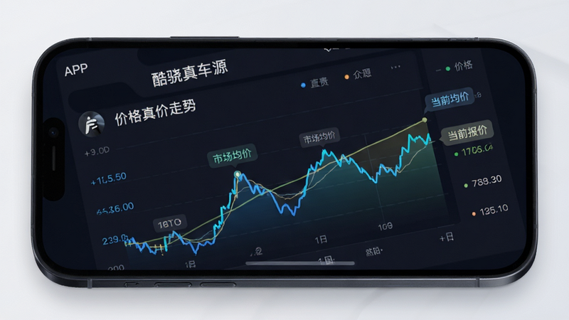 主体为手机图表界面,展示