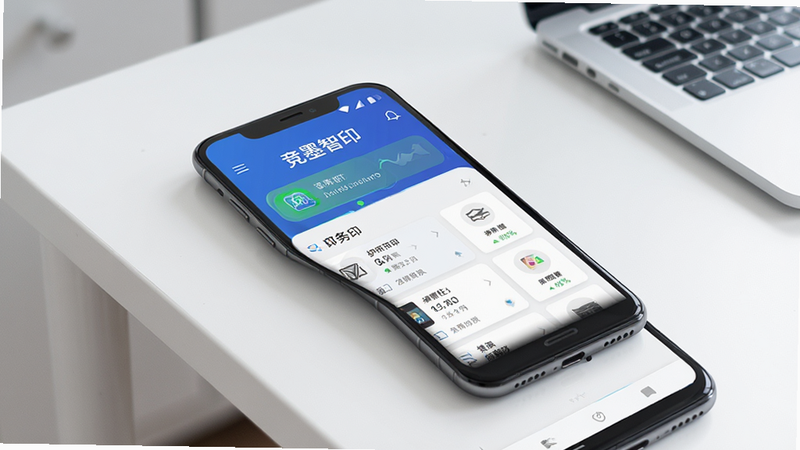 ���壺��׿�ֻ���Ļ��д����ʾ����ī��ӡ��APP��ҳ���棬����Ϊ���İ�ɫ�칫���������������Ű��ִ���Լ�����Ƽ���ǿ��ϸ��չʾ����״̬���ӡ�����б������ʸ��壬�ɾ����޶���Ԫ��