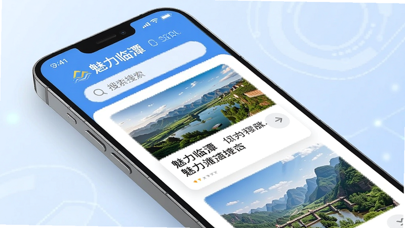 一张展示智能手机屏幕的3D渲染图,手机屏幕上显示着名为