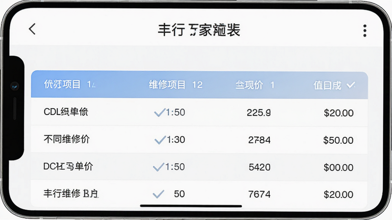 �������APP�ļ۸��б����棬������ʽչʾ��ͬά����Ŀ�ĵ��ۣ�����������ɫ�ʴ�����ͣ�����Ϊ��ɫ���������룬��������࣬ϸ�ڷḻ�����ʸߣ��ɾ��޶���Ԫ��