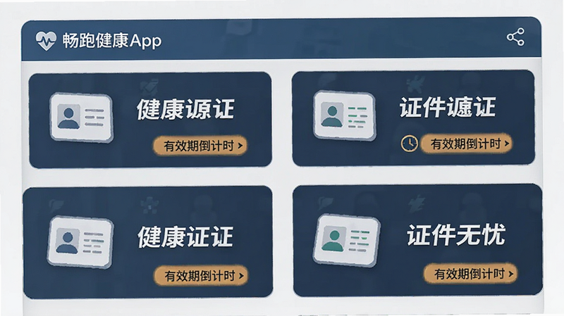 ����Ϊ�����ܽ�����App��֤������ҳ�棬����Ϊ��Ƭʽ�б�չʾ���Ű�����淶�����Ϊ��������磬ϸ�ڰ�������֤������֤ͼ�꼰����Ч�ڵ���ʱ����ǩ�����֡�֤�����ǡ��Ӵ���ʾ������������ɫ�ʴ������أ��޶���װ��Ԫ�أ�ǿ����ȫ����רҵ��