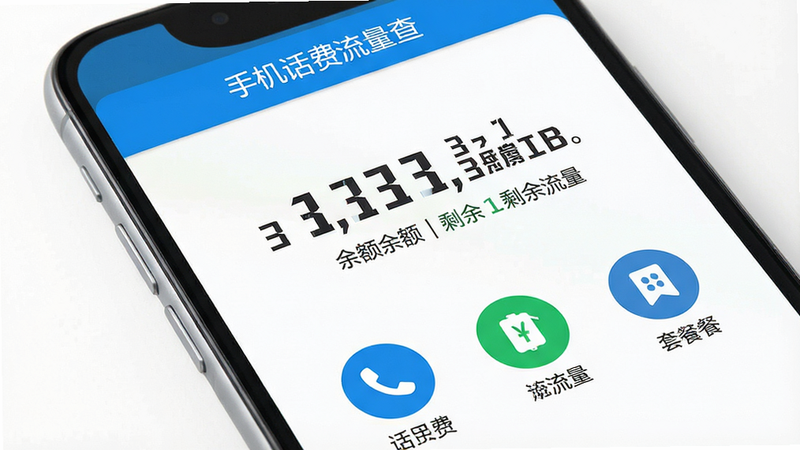 一部现代智能手机屏幕界面特写,显示简洁的白色背景应用首页,顶部有蓝色标题栏写着