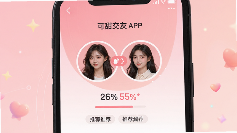����Ϊ�ֻ���Ļ����ʾ������APP��ƥ��ɹ�ҳ�棬��������ͻ������ͷ��Խӣ�����Ϊ��͵ķ�ɫ���䣬���Ƽ�������ܰ���棬ϸ�ڰ���ƥ��ȰٷֱȺ��Ƽ���ǩ�������������������