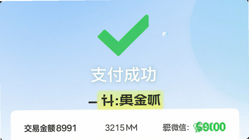 ����Ϊ�򵥰��̼�APP���տ�ɹ����棬����������ʾ�޴����ɫ�Թ��롰֧���ɹ����������·��г����׽�ʱ�䡢֧����ʽ����΢�ţ�������Ϊǳ��ɫ���䣬�������ֱ�ۣ�ϸ�ڰ���������ֵĸ�����ʾ�������������ɾ����޶���Ԫ��