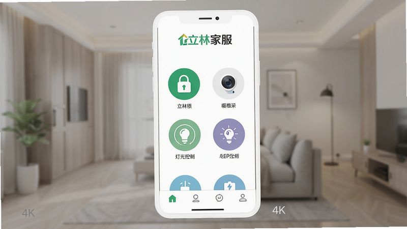 ���ּҷ���׿APP��ҳ����չʾ������Ϊ��ɫ�������ֻ���Ļ��������ʾ�����ּҷ���Logo���м���������������������ͷ���ƹ���Ƶ�Բ�ι���ͼ�꣬�ײ�Ϊ���������������Լ�ִ���UI����������ʸ������޶���װ�Σ��ɾ����䣬4k�ֱ���