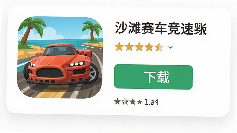 主体是一个应用商店的下载页面,显示了