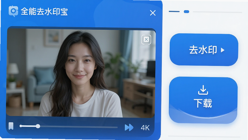 ����Ϊ��ȫ��ȥˮӡ����APP���棬�������Ϊ��ƵԤ������ʾ��ˮӡ���棬�Ҳ�Ϊ���ܰ�ť��������ȥˮӡ���������ء���ť���Ű����ִ���������¿Ƽ�����ϸ��չʾ���廭������������������4K���ɾ����޶���Ԫ��