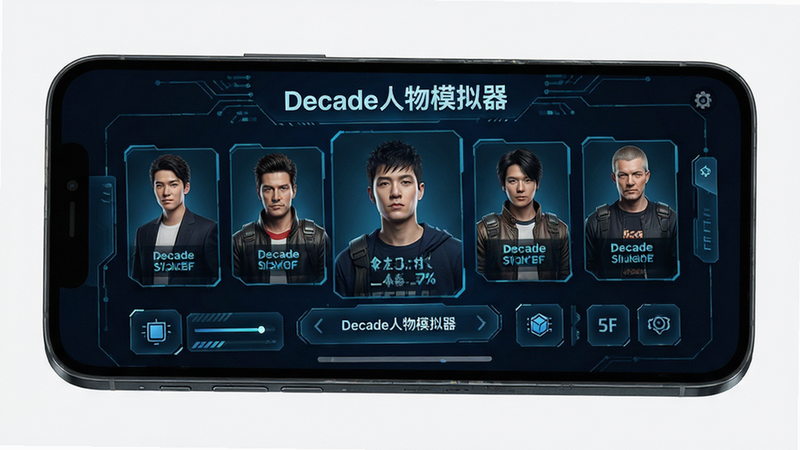 ����Ϊһ�������ֻ���Ļ����ʾDecade����ģ�������棬�����������Ű����࣬���Ƽ��У�ϸ�ڷḻ�����ʸ��壬�ɾ����޶���Ԫ�أ�����