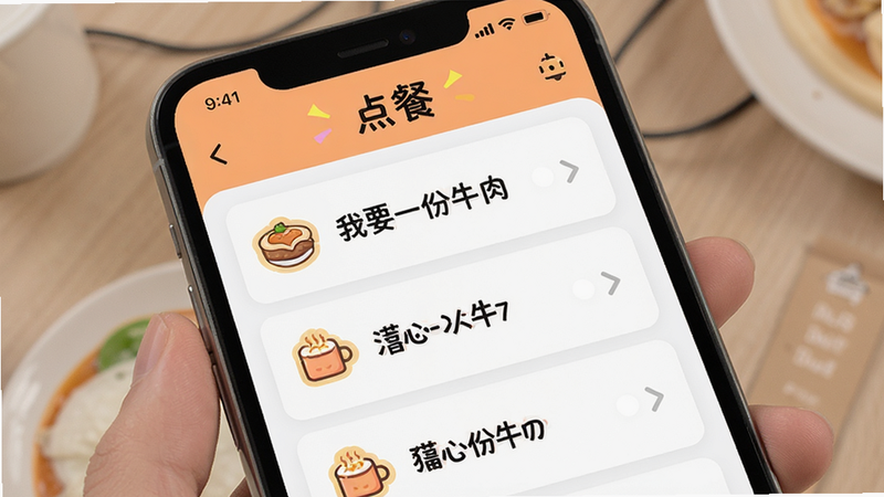 ����Ϊ�ֻ���Ļ����ʾ����͡�����ҳ�棬�г�����Ҫһ��ţ�⡱�ȶ������Сͼ�꣬�������룬�����ã�ϸ�����������廭�ʣ��ɾ��޶���Ԫ��