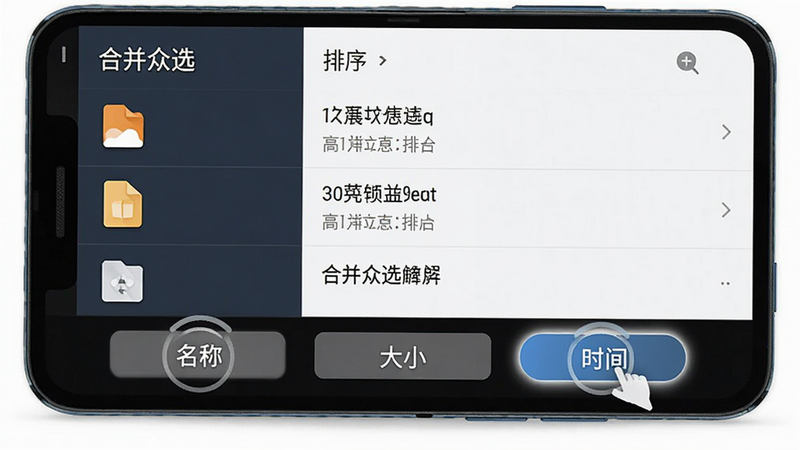 ����Ϊ��׿�ֻ����棬չʾ���ϲ���ѡ��APP���ļ��б�ҳ�����Ϊ�ļ�ͼ�꣬�Ҳ�Ϊ��ϸ��Ϣ�У��ײ�����������ť�����ơ���С��ʱ�䣬����һ����ť�ʼ������״̬���������ҷ������Ű湤��������Լ����ϸ�����ֵ������Ч��������ϸ�壬�ɾ���������֡��ϲ���ѡ������������