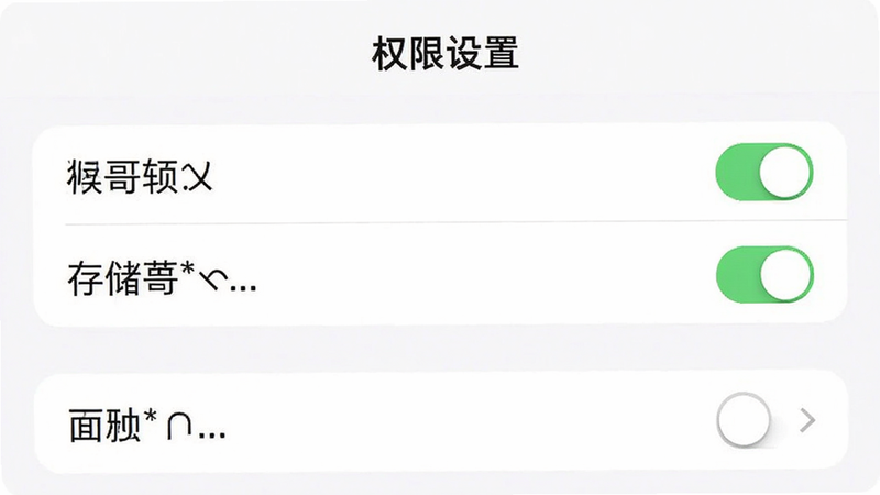������App�����ý��棬����ΪȨ�޹���ѡ���б������ִ�ֱ���Ű�����������࣬ϸ��չʾ�洢Ȩ�޿��أ������������ɾ��޶���Ԫ�أ����ֱ�עΪ��Ȩ�����á�