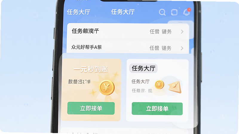 ����Ϊ�ֻ���Ļչʾ���˺ð���APP���棬����������࣬������ʾ��������б����м�ͻ��չʾ��һԪ�뵽�ˡ��͡������������������ģ�飬�Ű���ñ�ƽ����Ʒ�񣬱���Ϊ����ɫ���䣬ϸ�ڰ��������Ľ��ͼ�����ɫ�ġ������ӵ�����ť�����ʸ��壬�ɾ����޶���Ԫ��