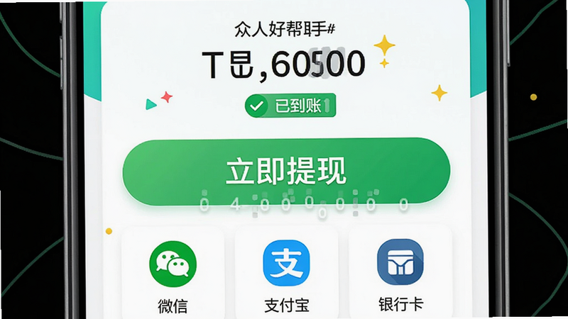 ����Ϊ���˺ð���APP������ҳ�棬��������ͻ����ʾ���������֡���ť���Ϸ���ʾ�����ֽ��·��г�΢�š�֧���������п���������ͼ�꣬�Ű��ص�ͻ��������������ã�ϸ�ڰ�����ɫ�ġ��ѵ��ˡ�״̬��ʾ����������Ч�������ʸ��壬�ɾ����޶���Ԫ��