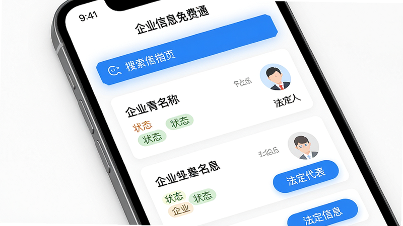 ����Ϊ�ֻ���Ļ���棬��ʾ����ҵ��Ϣ���ͨ��APP��ҳ�������������������·��б�չʾ�����ҵ������Ϣ��Ƭ��������ҵ���ơ�״̬��ǩ������������ͷ��ͼ�꣬����������࣬��ɫ��������ƽ����Ʒ��ϸ�ڴ�����ɫ������ť������дʵ��񣬸ɾ��޶���Ԫ��