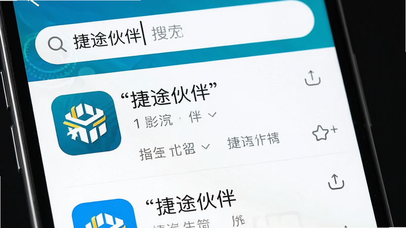 主体为应用商店界面展示,搜索框内显示