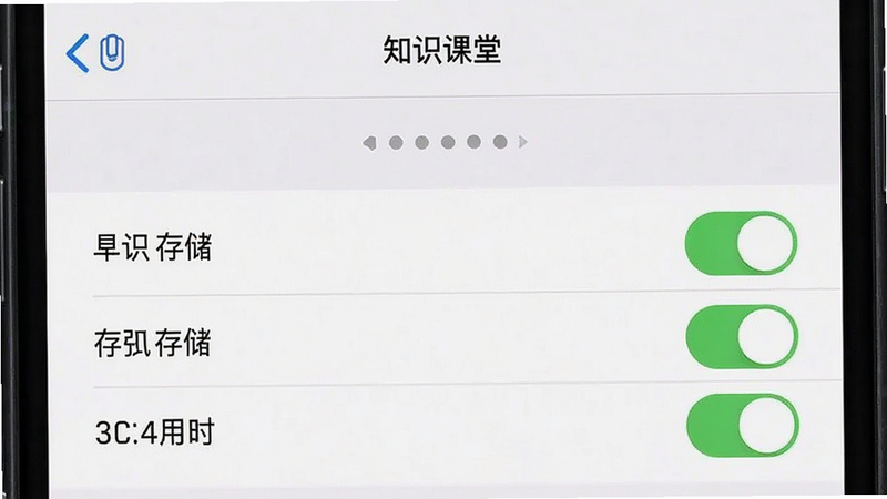 主体为手机设置界面截图,显示“知识课堂”的权限管理页面,布局清晰,排版标准,风格系统原生,细节显示麦克风、存储等权限开关状态,画质清晰,干净,无多余元素,文字标注“知识课堂”