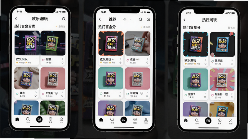 ����Ϊ��ŷ�ֳ��桱APP���ֻ�����ȫ��ͼ����������չʾ��ҳ�Ƽ�������ä�з��༰�ײ����������Ű���ÿ�Ƭʽ������ƣ����Ϊ�ִ�����Ƽ��磬ϸ�ڴ�����ä�а�װ���ʸ���ɫ�ʣ����ʸ���4k���ɾ��޶���Ԫ�أ����֡�ŷ�ֳ��桱�����ɼ�